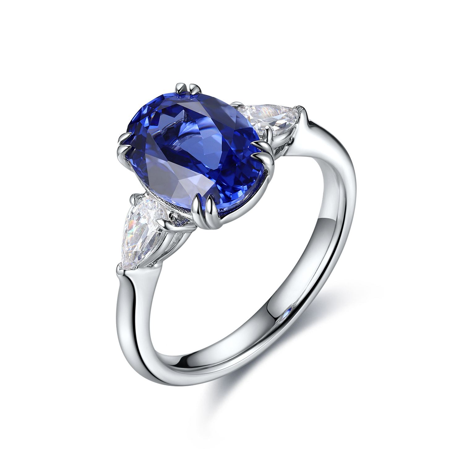 Near-Colorless Moissanite Bulk Selection Guide(Image2) 培育蓝宝石戒指.jpg