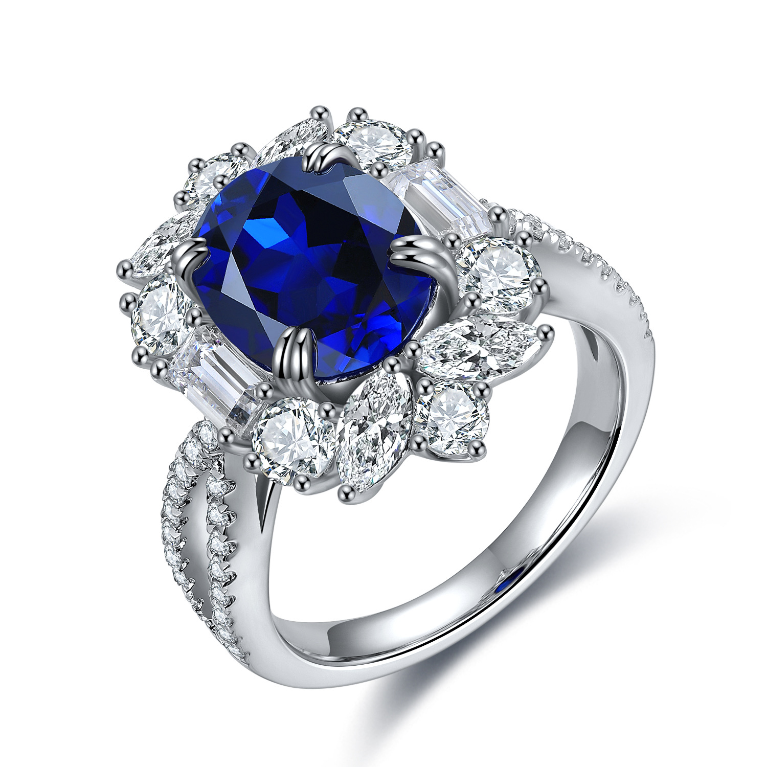 Are Darker Moissanite Stones More Stable?(Image2) 培育蓝宝石戒指1.jpg