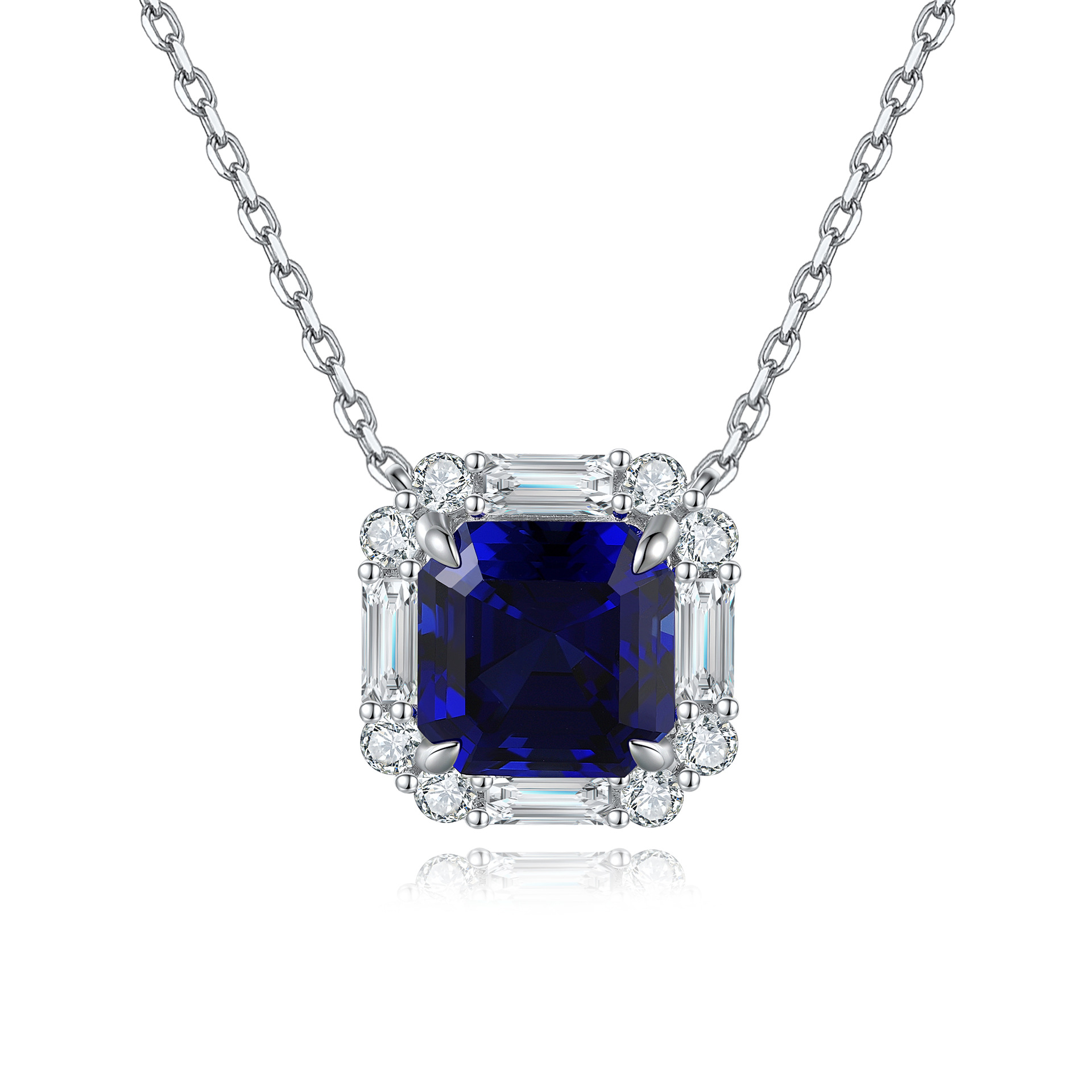 Will Moissanite Turn Yellow After Years of Wear?(Image2) 培育蓝宝石项链1.jpg