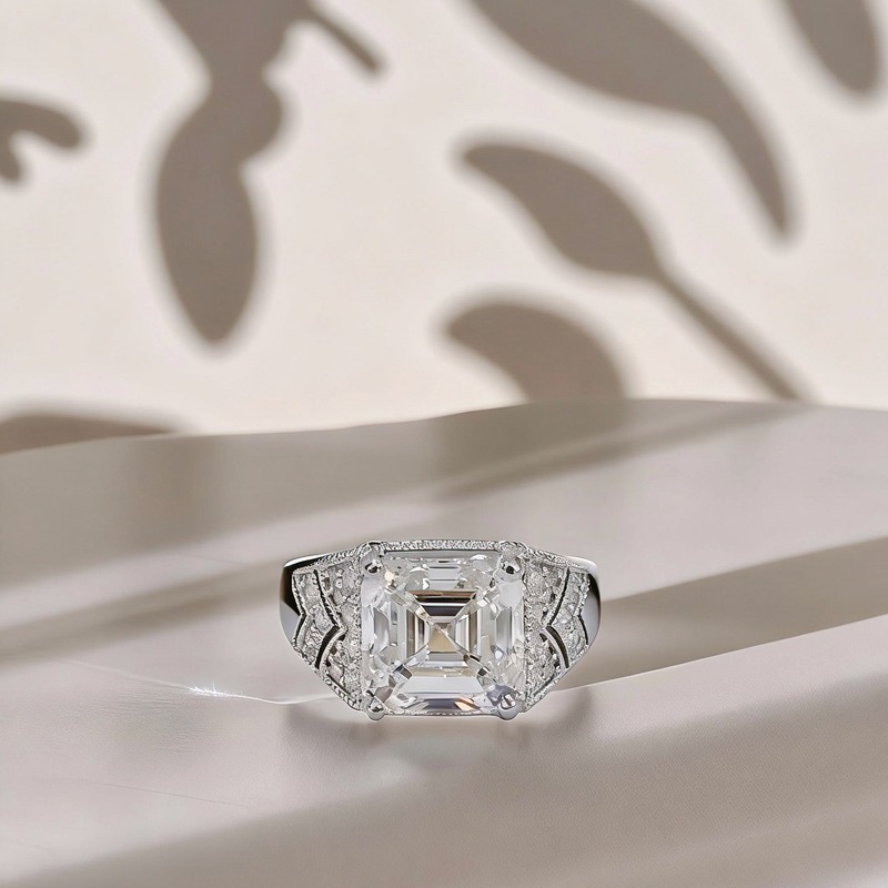 Custom Asscher Cut Lab G